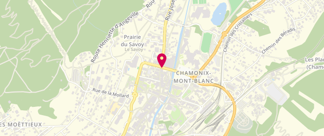 Plan de POCCARD-CHAPUIS Nathalie, 10 Avenue du Mont Blanc, 74400 Chamonix-Mont-Blanc