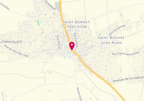 Plan de JEAN-LOUIS Christine, 6 Place de la Republique, 63200 Saint-Bonnet-près-Riom