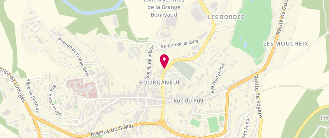 Plan de DUCLOUX-SARTOUX Armelle, 2 Bis Avenue du Docteur Butaud, 23400 Bourganeuf