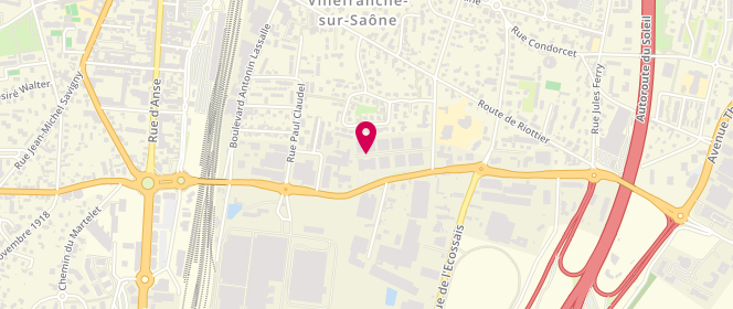 Plan de LAURENT Jessica, 596 C Boulevard Albert Camus, 69400 Villefranche-sur-Saône