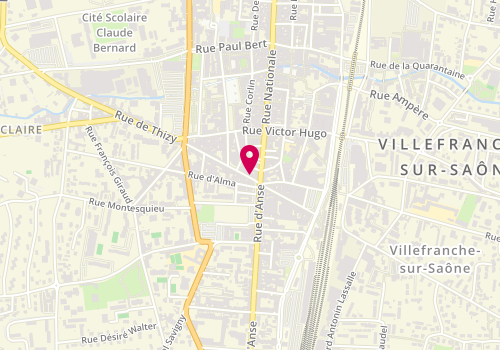 Plan de RASPHONE Soulilouangkham, 24 Rue de Thizy, 69400 Villefranche-sur-Saône
