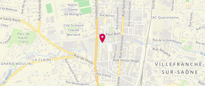 Plan de MEYER Sonia, 196 Rue de la Sous Préfecture, 69400 Villefranche-sur-Saône