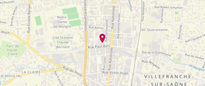 Plan de QUINAULT Pascal, 88 Rue Paul Bert, 69400 Villefranche-sur-Saône