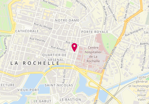 Plan de Le CHEVALIER De PREVILLE-FIEVE Marion, 33 Rue Amelot, 17000 La Rochelle