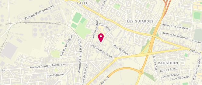 Plan de DJAKOURE-PLATONOFF Charlotte, 42 Rue Amiral Duperre, 17000 La Rochelle