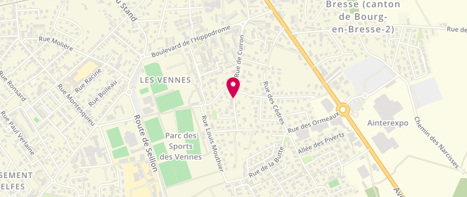Plan de DUSSAUGE Isabelle, 8 Rue du Petit Cuiron, 01000 Bourg-en-Bresse