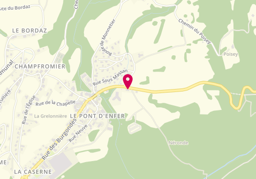 Plan de GROSREY Catherine, 147 Route des Burgondes, 01410 Champfromier