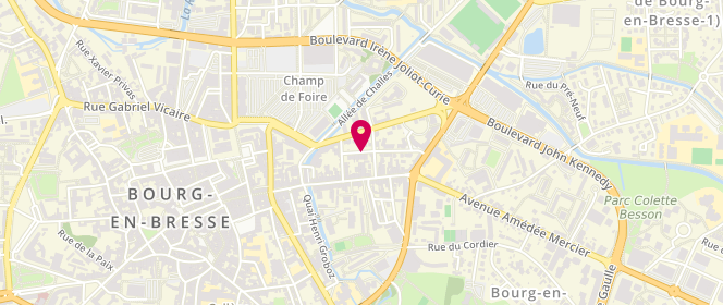 Plan de MARTIN Fabienne, 6 Rue Albert 1er, 01000 Bourg-en-Bresse