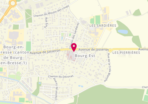 Plan de Cabinet de Gastro-Enterologie, 62 Avenue de Jasseron, 01000 Bourg-en-Bresse