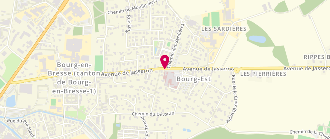 Plan de BEYNAT-MOUTERDE Caroline, 60 Avenue de Jasseron, 01000 Bourg-en-Bresse