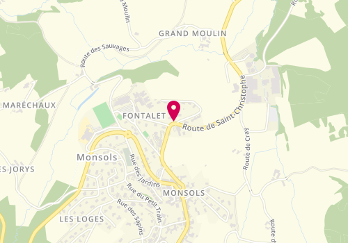 Plan de BERNARD Philippe, 329 Route de Saint-Christophe, 69860 Deux-Grosnes