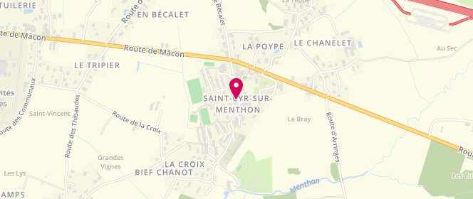 Plan de CAZABON Laurent, 190 Rue du Menthon, 01380 Saint-Cyr-sur-Menthon