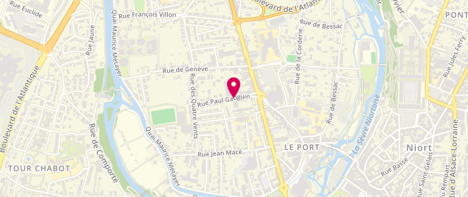 Plan de GOURGUECHON HAAG Anne Sophie, 20 Rue Paul Gauguin, 79000 Niort