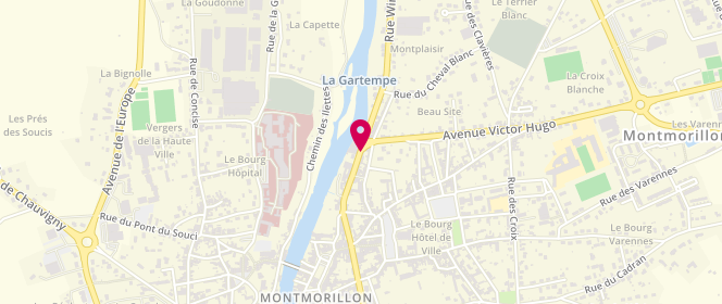 Plan de POUDEROU-PAIN Marie-Claire, 48 Boulevard Gambetta, 86500 Montmorillon