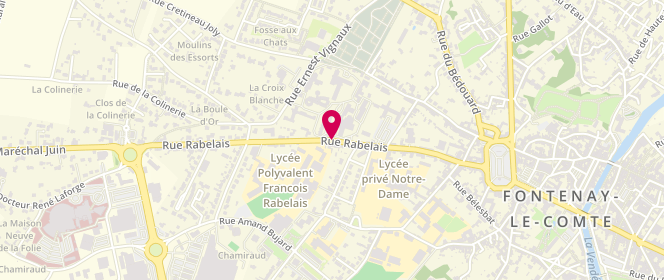 Plan de DELMAS Claire, 40 Rue Rabelais, 85201 Fontenay-le-Comte