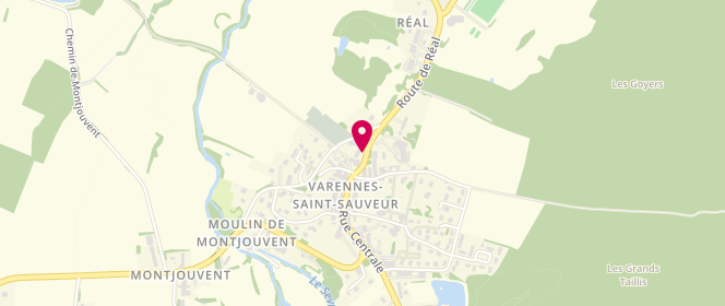 Plan de CLERC Bénédicte, 411 Rue Centrale, 71480 Varennes-Saint-Sauveur