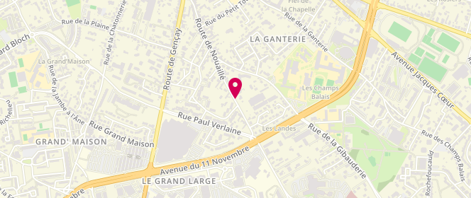 Plan de RIAD Hany, 130 Route de Nouaillé, 86000 Poitiers