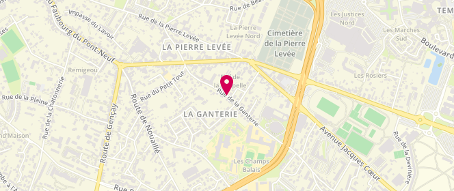 Plan de HERVOUET Nicole, 41 Rue de la Ganterie, 86000 Poitiers