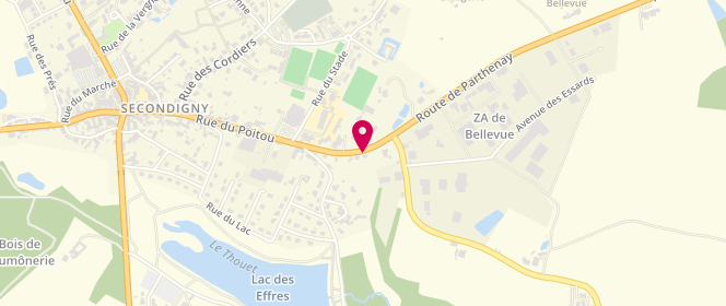 Plan de TIDA Jean Berthin, 84 Rue du Poitou, 79130 Secondigny