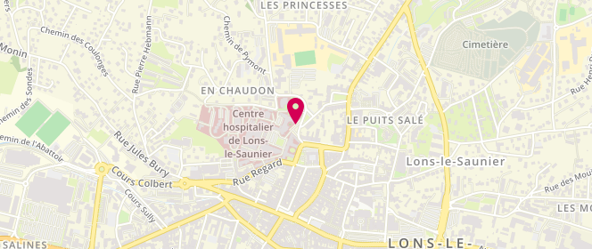 Plan de COMBAUD Pauline, 55 Rue Dr Jean Michel, 39016 Lons-le-Saunier
