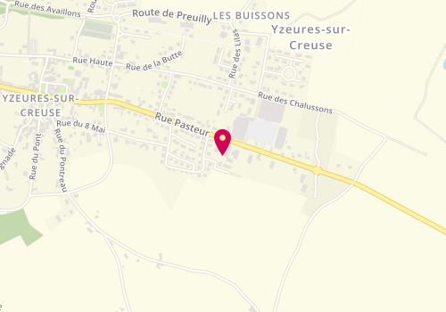 Plan de VAQUERO Jésus, 56 Bis Rue Pasteur, 37290 Yzeures-sur-Creuse
