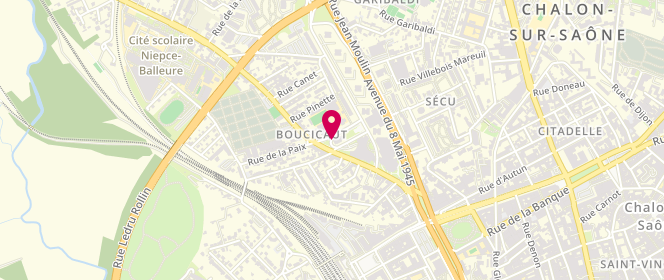 Plan de AURAY Anne, 32 Avenue Boucicaut, 71100 Chalon-sur-Saône