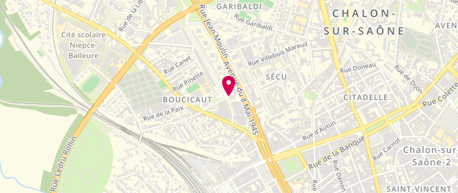Plan de BRICHE Daniel, 16 Rue du Marechal Lattre de Tassigny, 71100 Chalon-sur-Saône