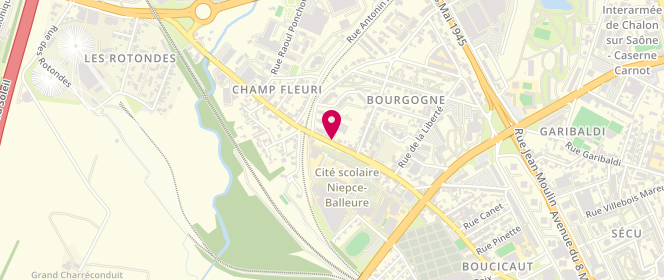 Plan de JACOMO Véronique, 136 Avenue Boucicaut, 71100 Chalon-sur-Saône