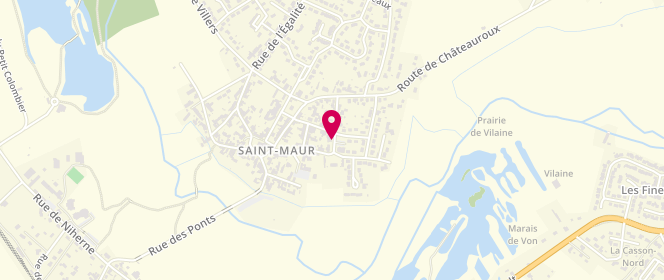 Plan de VILLALONGA-DA SILVA Anne Claire, 3 Rue de la Martinique, 36250 Saint-Maur