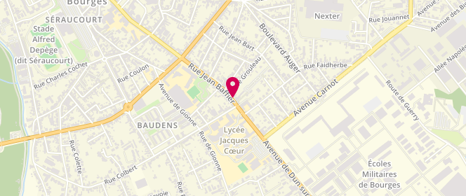 Plan de SABY-KUCHLER Nicolas, 125 Rue Jean Baffier, 18000 Bourges