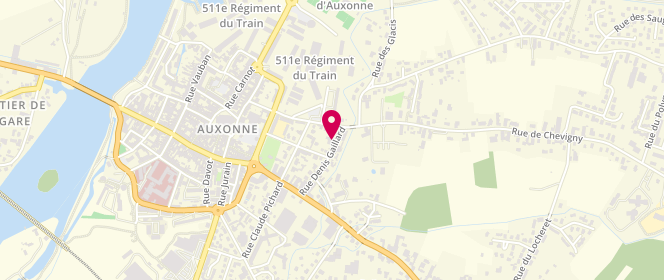 Plan de DAS NEVES DOMINGUES Lucinda, 1 Rue Denis Gaillard, 21130 Auxonne