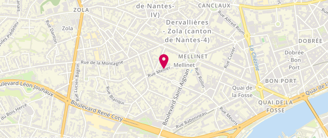 Plan de TOHIER-ROZE Catherine, 18 Rue Mellier, 44100 Nantes