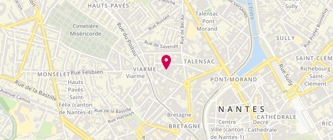 Plan de DUMONT Gwenaëlle, 10 Bis Rue Sarrazin, 44000 Nantes