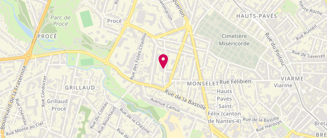 Plan de BLAIN-CUILLIERE Sophie, 25 Rue Octave Feuillet, 44000 Nantes