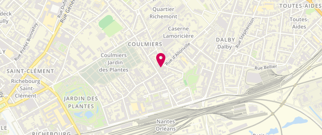 Plan de RABILLER Florence, 36 Rue d'Allonville, 44000 Nantes