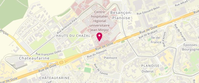 Plan de GAY Béatrice, 8 Rue du Dr J F Xavier Girod, 25020 Besançon