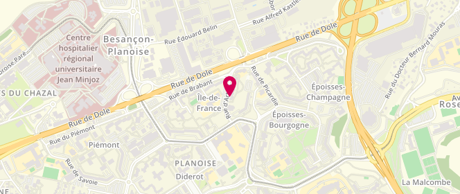 Plan de PERRIN Axel, 4 Rue d'Artois, 25000 Besançon