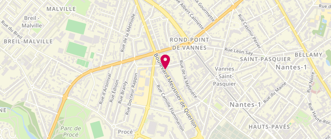 Plan de BENGHANEM Mohamed Mounir, 70 Bis Boulevard Meusnier de Querlon, 44000 Nantes