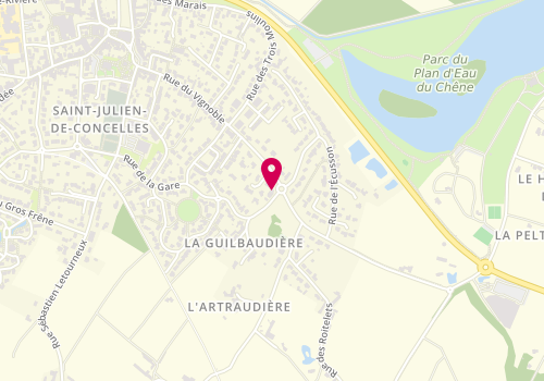 Plan de JULLIEN Caroline, 33 Rue de la Gare, 44450 Saint-Julien-de-Concelles