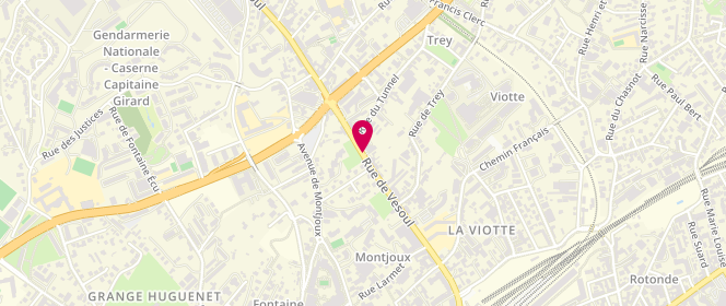 Plan de BELOT-ARVIS Nathalie, 42 Rue de Vesoul, 25000 Besançon