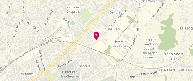 Plan de CERVONI-THOMAS Véronique, 10 A Avenue de la Vaite, 25000 Besançon