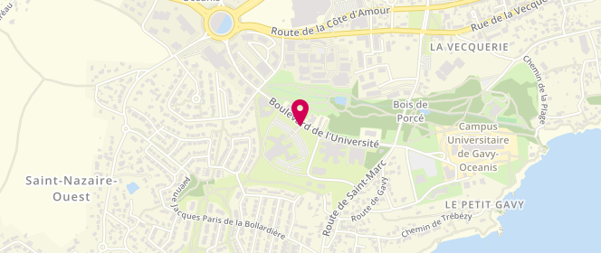Plan de ROUVELLAT DE CUSSAC Jean Baptiste, 33 Boulevard de l'Université, 44600 Saint-Nazaire
