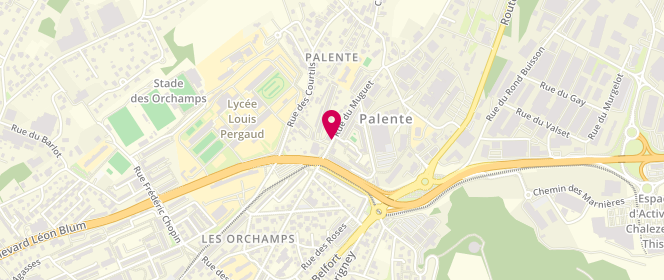 Plan de CLAUDIO Pascal, 13 Rue du Muguet, 25000 Besançon
