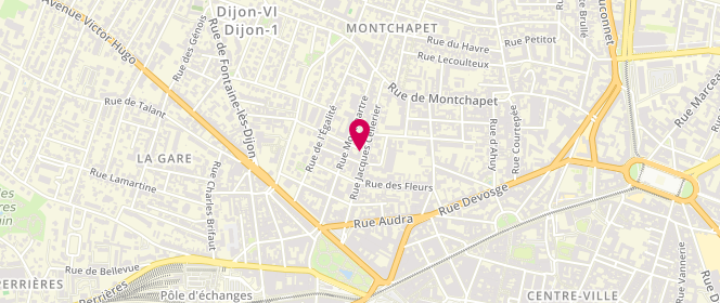 Plan de MARTEL-BOURCIER Alexandra, 1 Rue Nicolas Berthot, 21000 Dijon