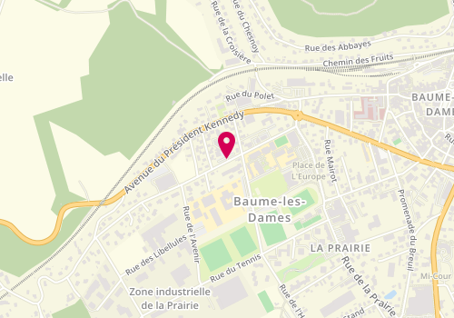 Plan de MAGNIN-FEYSOT Laure, 12 Rue Ernest Nicolas, 25110 Baume-les-Dames