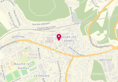 Plan de BESANCON Claude, 1 Rue Clement, 25110 Baume-les-Dames