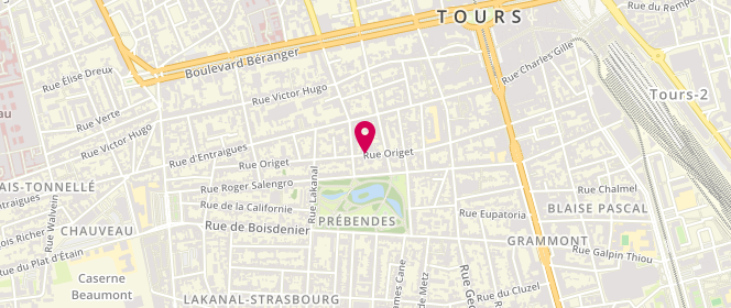 Plan de CUVIER Christophe, 59 Rue Origet, 37000 Tours