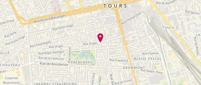 Plan de HERVE Philippe, 42 Rue Origet, 37000 Tours