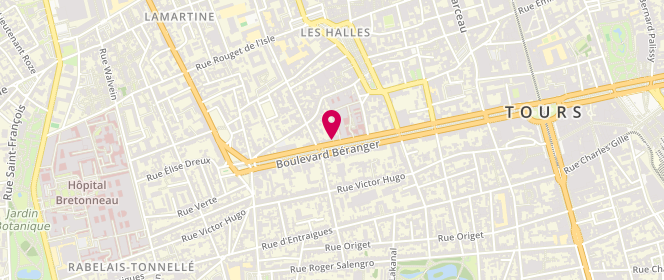 Plan de DELPLACE Christelle, 53 Boulevard Béranger, 37000 Tours