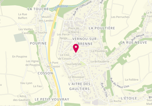 Plan de DAVAIL Laurent, 23 Rue Anatole France, 37210 Vernou-sur-Brenne